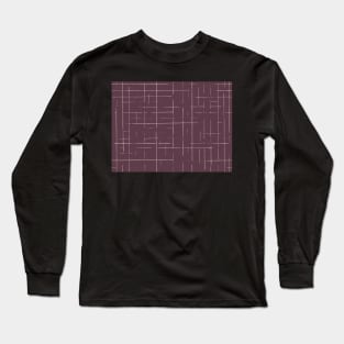 Purple Line Plaid Long Sleeve T-Shirt